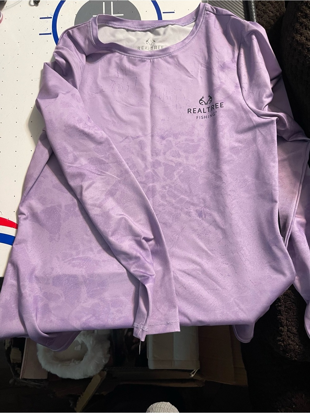 Realtree Fishing Lavender Long Sleeve Shirt